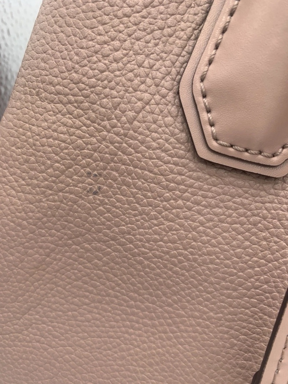 Michael Kors Deep Pink Mercer Medium Pebble Leather Gold Lock Detail Handbag - Picture 7 of 14